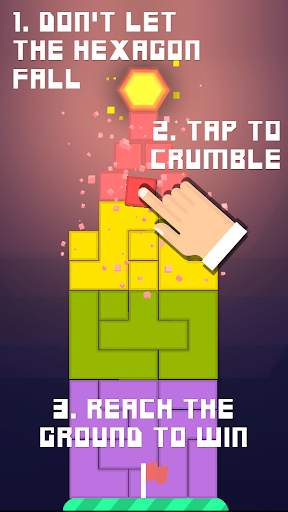 Hexagon Tower Balance Puzzles screenshot 1