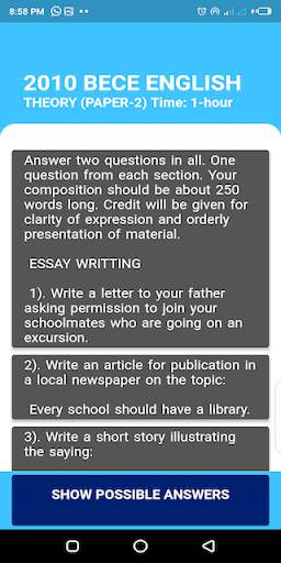 2020 BECE ENGLISH APP screenshot 4