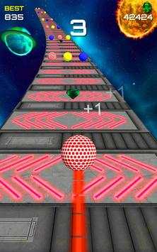 balapan bola jalan berwarna bergulir lompat screenshot 1