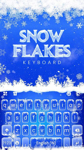 Tema Keyboard Froze Snowflakes Live screenshot 5