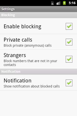 Simple Call Blocker Free screenshot 1
