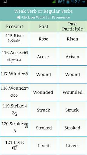 Verbs Telugu скриншот 7