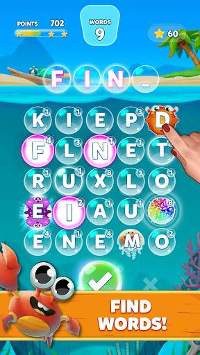 Bubble Words - Word Games Puzz screenshot 1