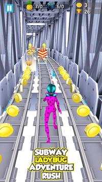 Lady Bug Dash -  Subway Adventure Cat Noir Run screenshot 4
