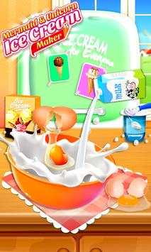 Unicorn Ice Cream Chef: Mermaid Cream Cone Game screenshot 2