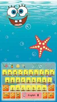 Cute Yellow Sponge Cartoon Keyboard screenshot 1