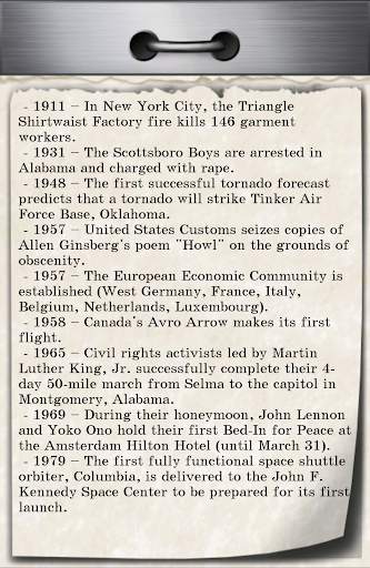 American tear-off calendar screenshot 4