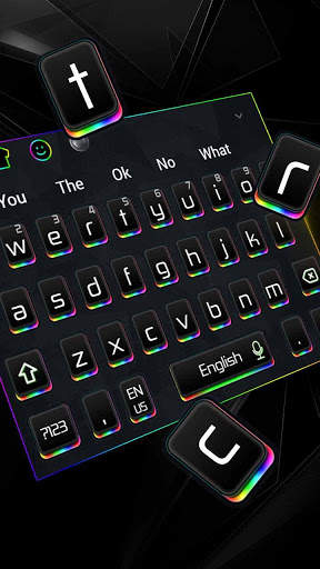 Rainbow Color Light Keyboard Theme स्क्रीनशॉट 2