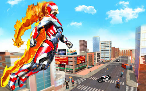Flying Torch Hero Robot Transform: Robot Games screenshot 2