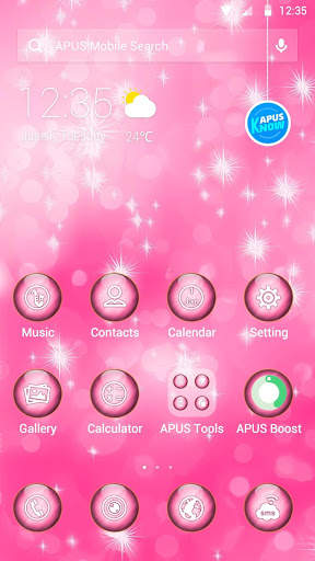 Pink Dream-APUS Launcher theme screenshot 1