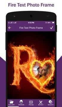 Fire Text Photo Frame screenshot 4