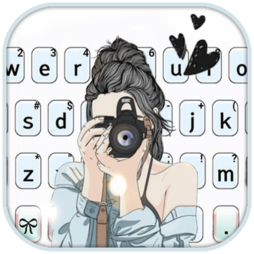 Camera Girl Keyboard Background icon