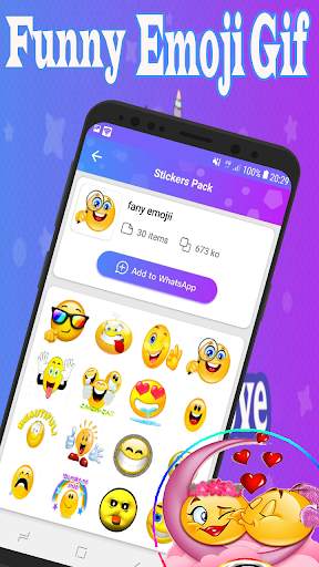 Gif Stickers For WhatsApp-Colorful Emoji screenshot 5