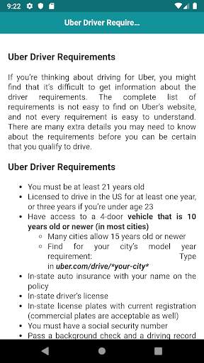 User guide for Uber driver app screenshot 4
