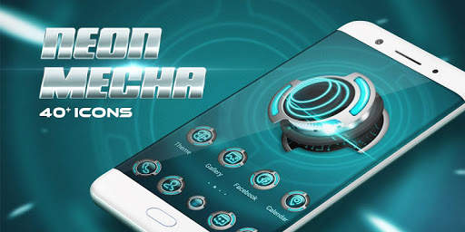 Neon Mecha Go Launcher Theme screenshot 5