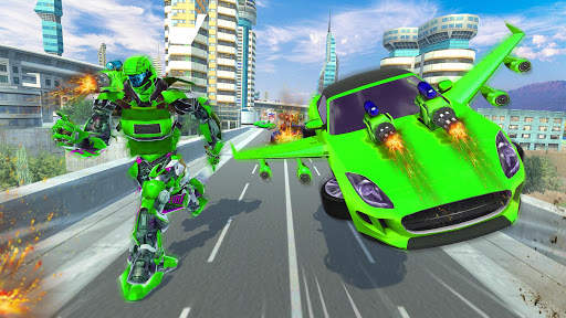 Flying Jetpack Car Robot Transform - Robot Games स्क्रीनशॉट 5