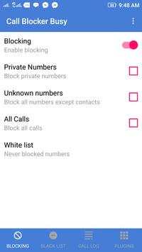 Call Blocker Busy screenshot 1