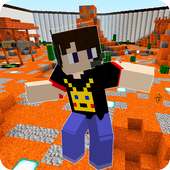 Volcano RUN parkour. Map for Minecraft PE logo