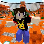 Volcano RUN parkour. Map for Minecraft PE Z.2.5