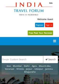 India Travel Forum Tour and Travel Guide screenshot 1