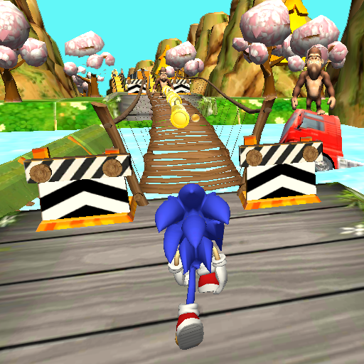 Fast Blue Hedgehog Rush - Jungle Run Adventure icon