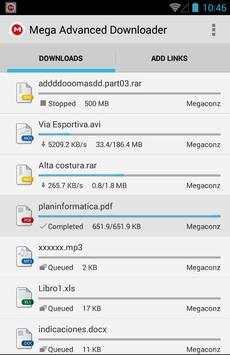 Advanced Downloader for Mega screenshot 1
