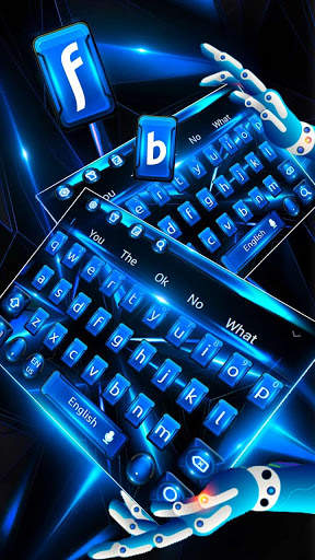 Blue Black Future Keyboard screenshot 2