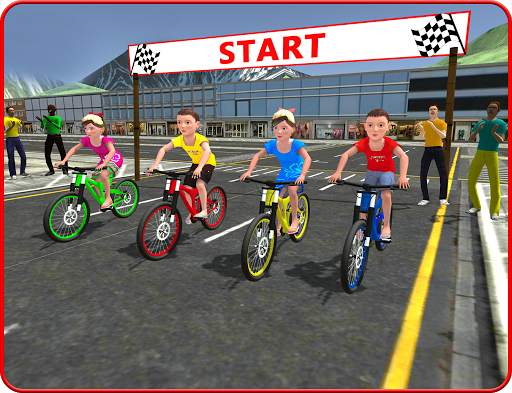 Kids Bicycle Rider Street Race скриншот 11
