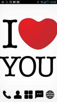 I Love You GO Launcher Theme screenshot 2