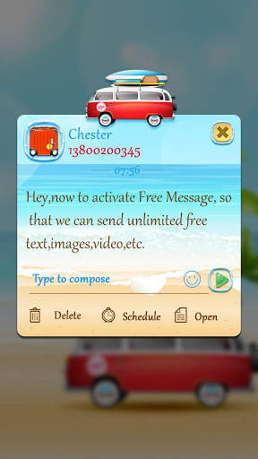GO SMS GO TO BEACH THEME screenshot 4