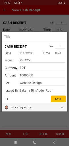 Cash Receipt screenshot 4