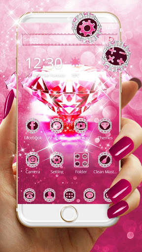 Pink Diamond Theme Wallpaper screenshot 1