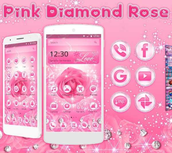 Glitter Diamond Rose Launcher screenshot 5