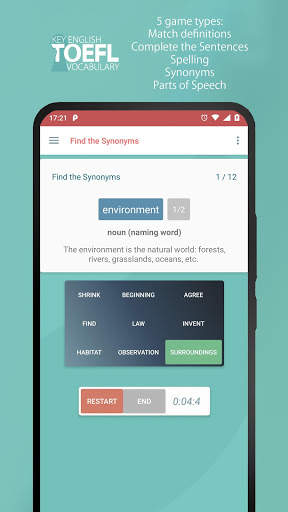 Key English | TOEFL Vocabulary screenshot 5
