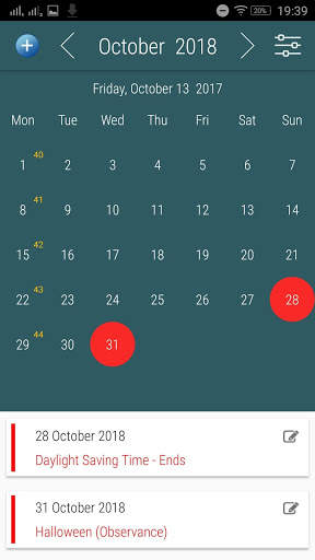 UK Calendar App with Holidays screenshot 6