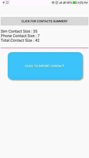 Import Export Contacts Pro 7 تصوير الشاشة