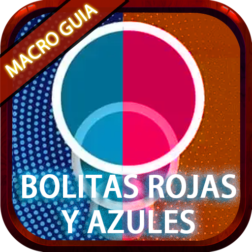 Macro De Bolas Rojas Y Azules icon