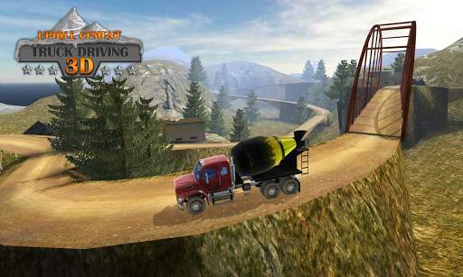 Uphill Cement Truck Driving 3D screenshot 1