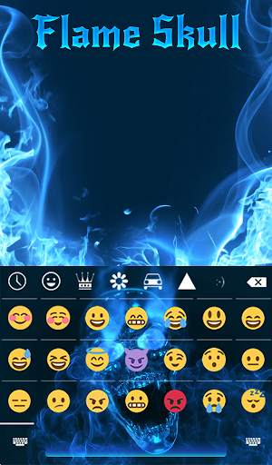 Flame Skull Animated Keyboard   Live Wallpaper screenshot 5