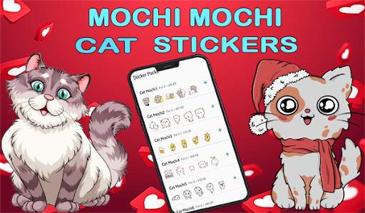 Mochi Peach Cat Stickers for WhatsApp 😻 screenshot 1
