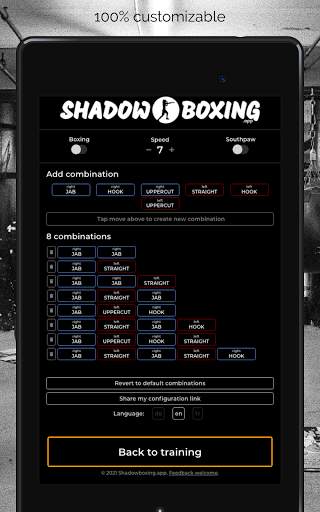 Shadowboxing.app Boxing workout combo generator screenshot 12