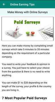 Earn Money Online - Online Earning Tips & Ticks स्क्रीनशॉट 3