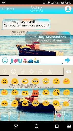 Quotes Emoji Keyboard Theme screenshot 2