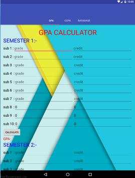 GPA AND CGPA CALCULATOR 2 تصوير الشاشة