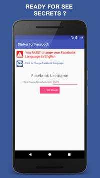 NEW Stalker For Facebook 2017 screenshot 1