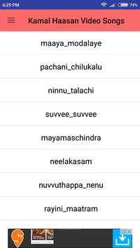 Kamal Hasan Hit Video Songs screenshot 3