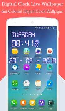 Digital Clock Live Wallpaper 4 تصوير الشاشة