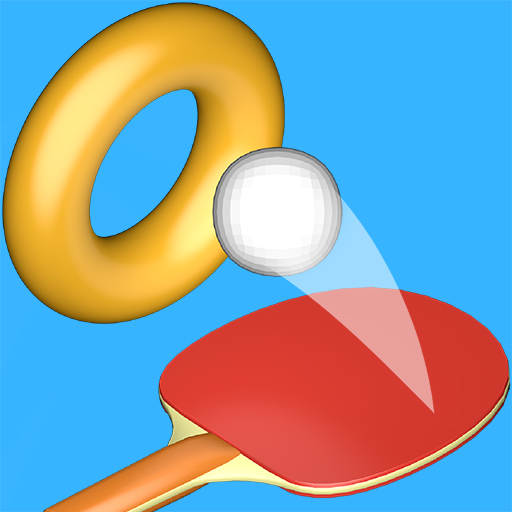 Hit Pong: Ping-Pong Racket, Ball and Hoops - Rings 0.5
