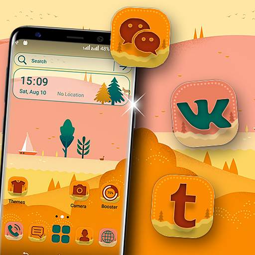 Illustration Landscape Launcher Theme 1.2