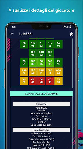 Potenzialità Giocatori 19 screenshot 5